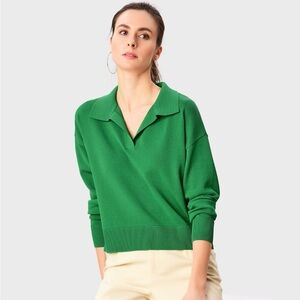 Green Collared Sweater — 2X — EUC